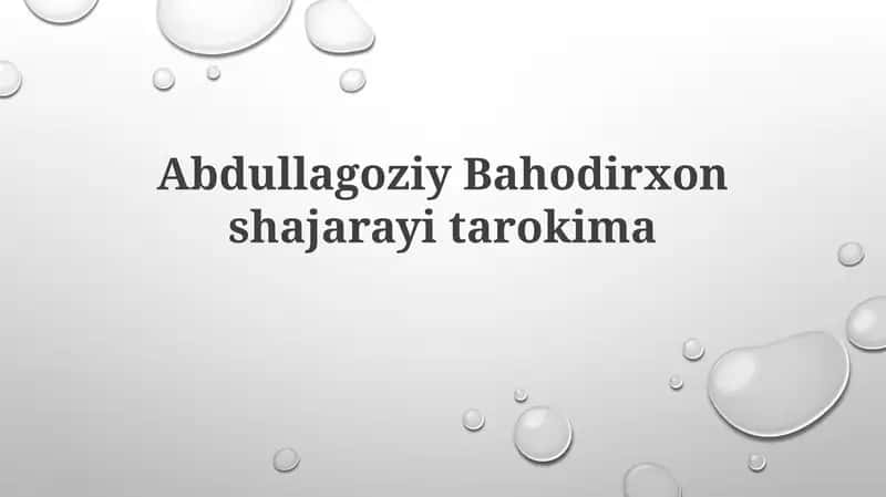 Abdullagoziy Bahodirxonshajarayitarokima