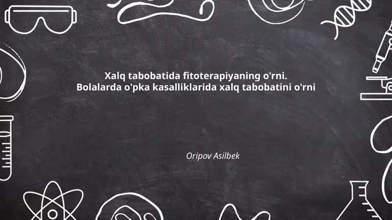 Xalq tabobatida fitoterapiya