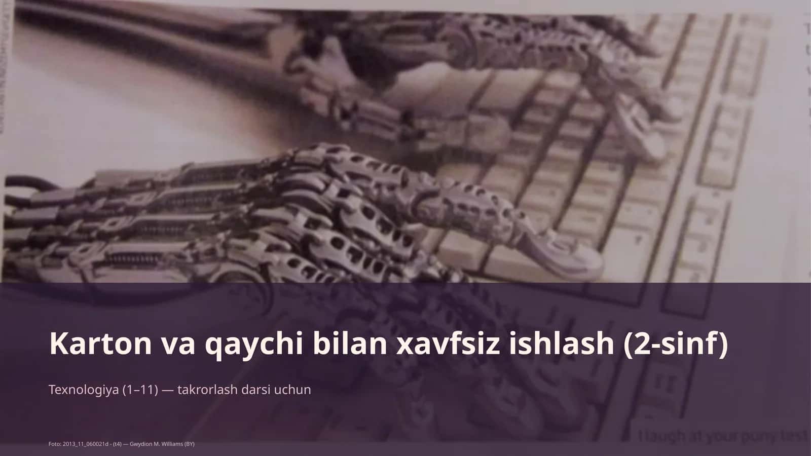 Karton va qaychi bilan xavfsiz ishlash (2-sinf)