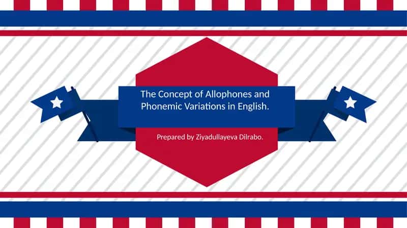 The Concept of Allophones and Phonemic Variations in English