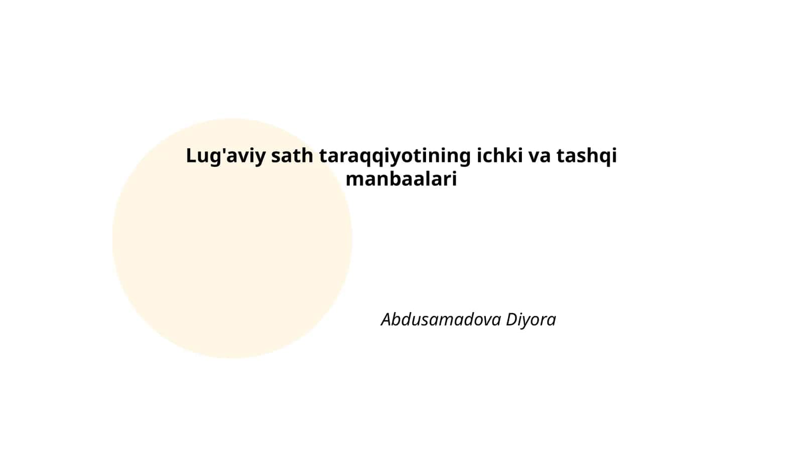Lug'aviy sath taraqqiyotining ichki va tashqi manbaalari