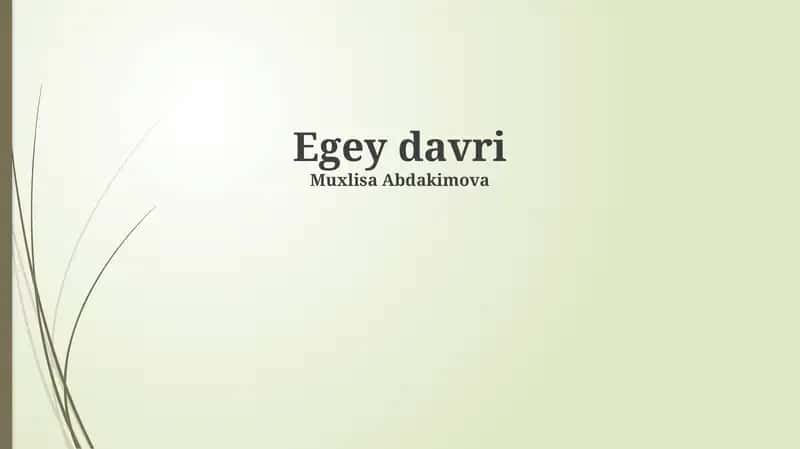 Egey davri