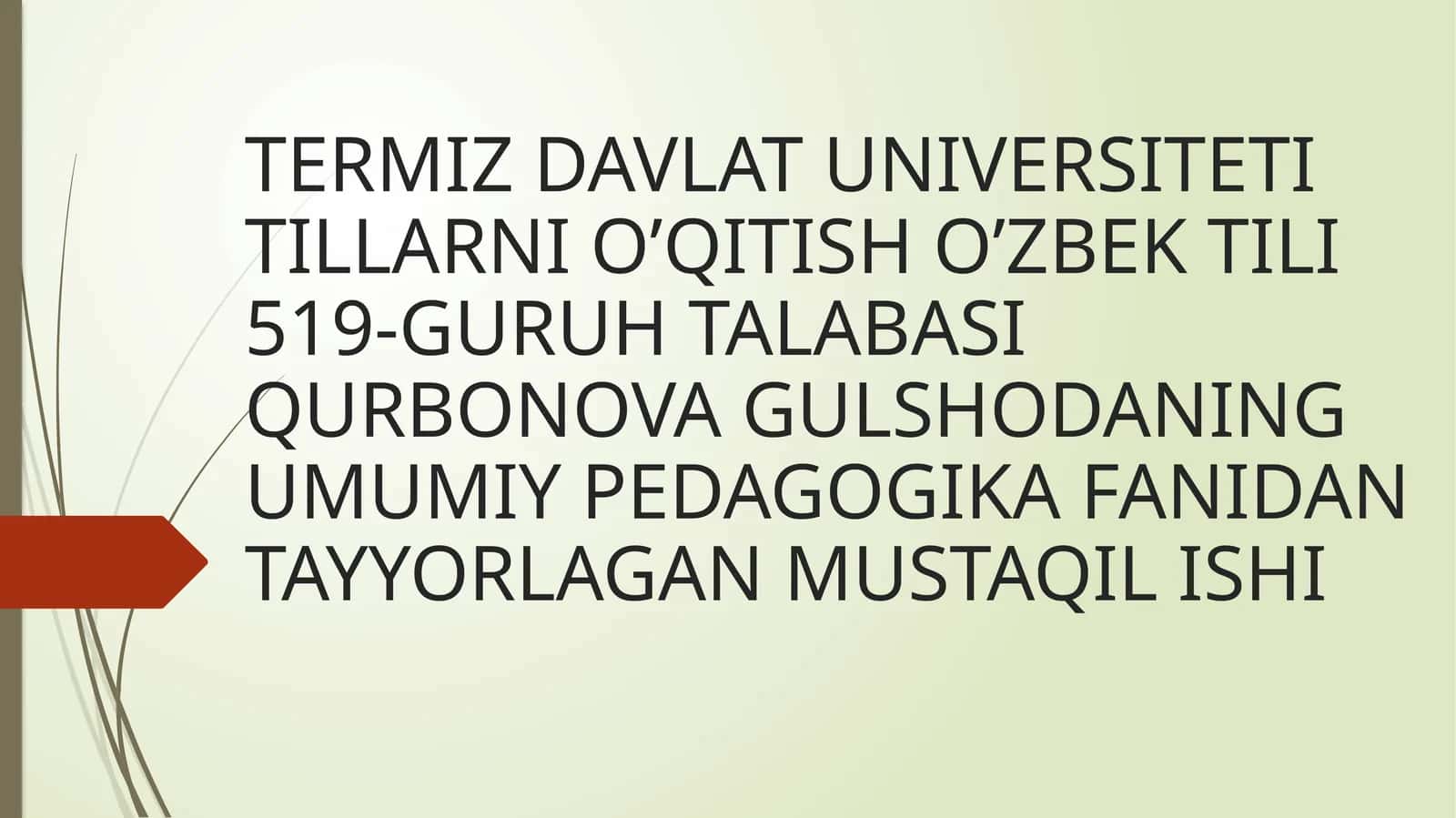O’ZBEKISTONDA TA’LIM RIVOJLANISHI ISTIQBOLLARI