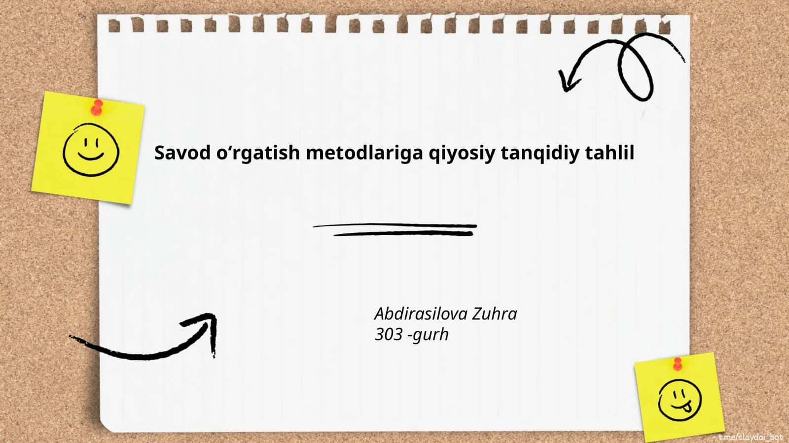 Savod oʻrgatish metodlariga qiyosiy tanqidiy tahlil