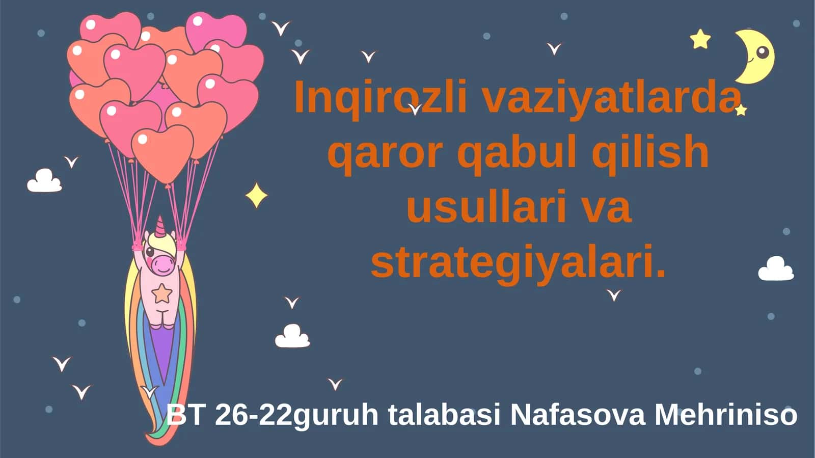 Inqirozli vaziyatlarda qaror qabul qilish usullari va strategiyalari