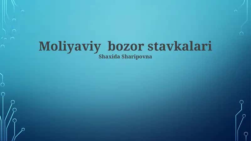 Moliyaviy Bozor Kurslari