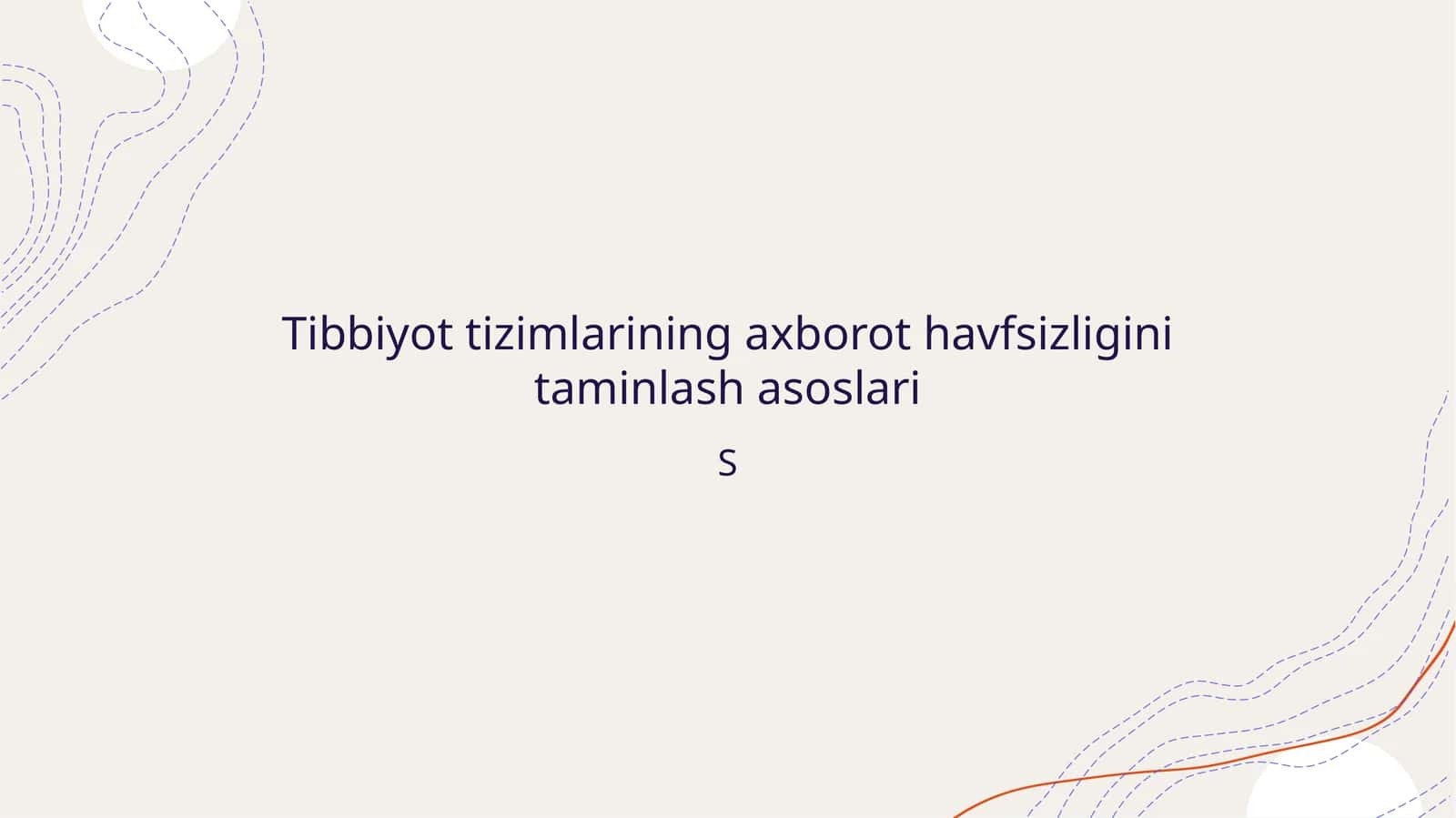 Tibbiyot tizimlarining axborot havfsizligini taminlash asoslari