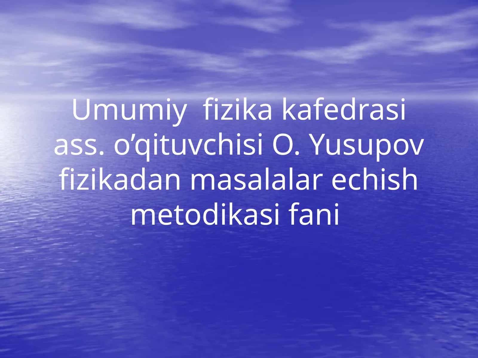 Mexanika.Kinematikavadinamikaasoslari.Kuch,