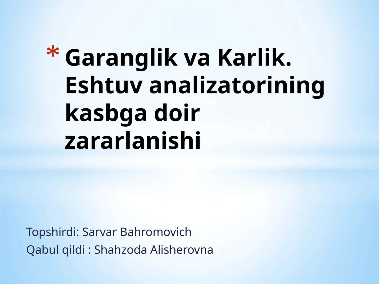 Garanglik va Karlik
