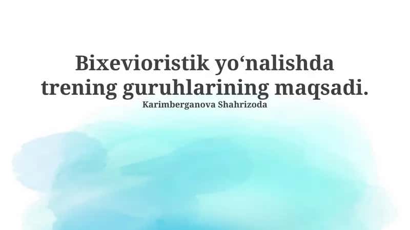 Behavioristik yondashuv