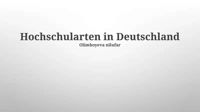 Fachhochschulen