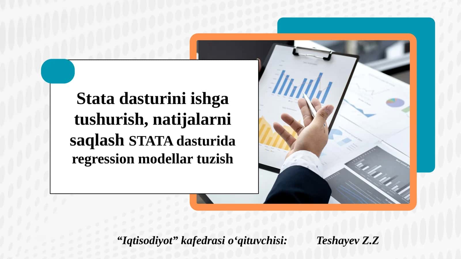 Statadasturini Ishga Tushurish va Natijalarni Saqlash