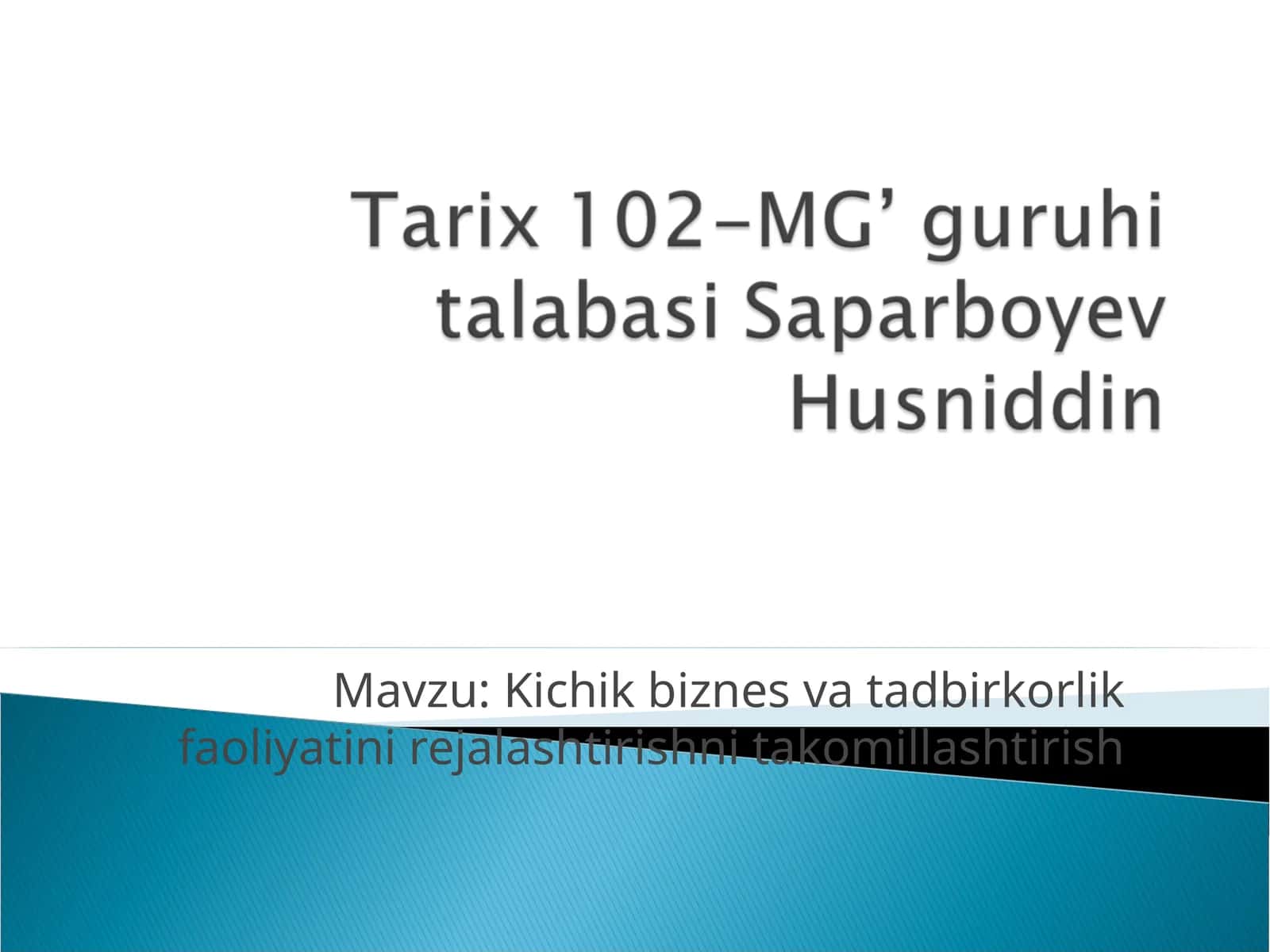 Tadbirkorlikning moxiyati, asosiy tamoyillari
