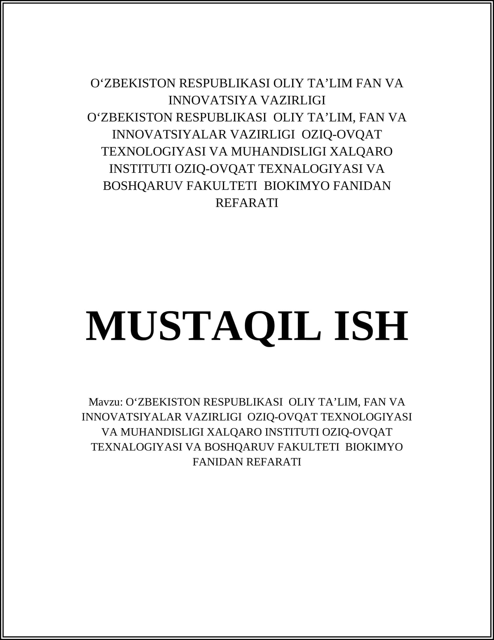 Oziq-ovqat ishlab chiqarishda biokimyo roli