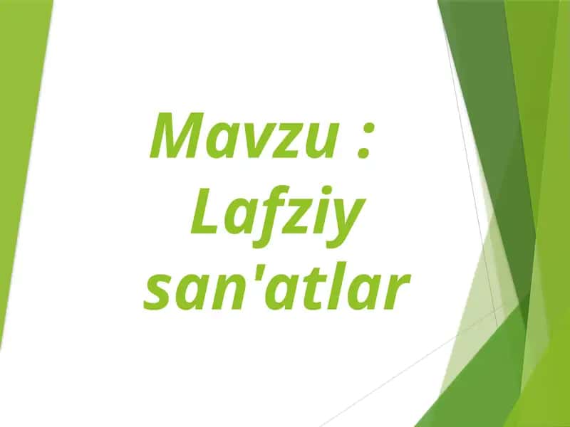 Lafziy    san'atlar