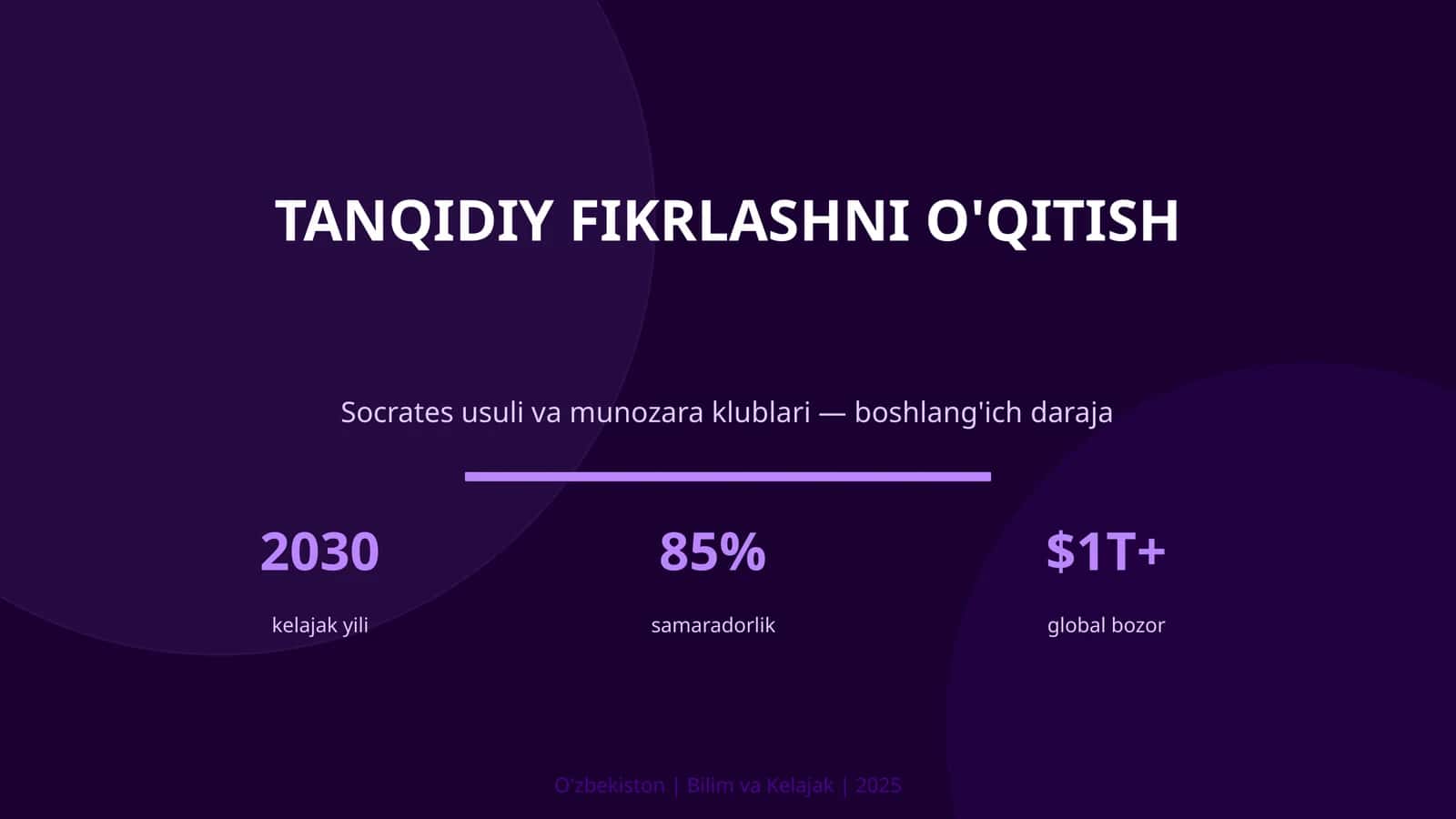 Tanqidiy fikrlashni o'qitish