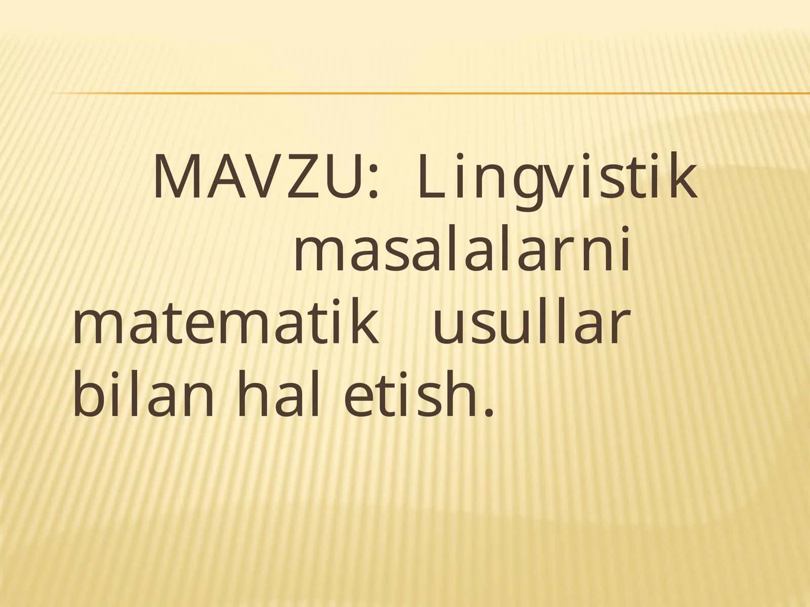 Matematik lingvistika fani