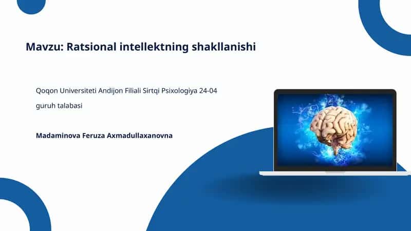 Ratsional intellektning shakllanishi