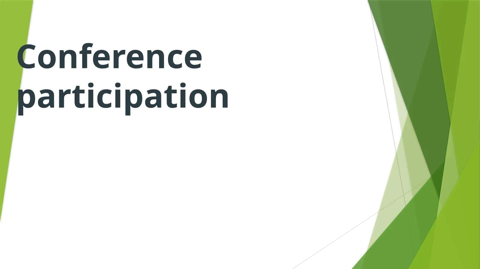 Conference participation