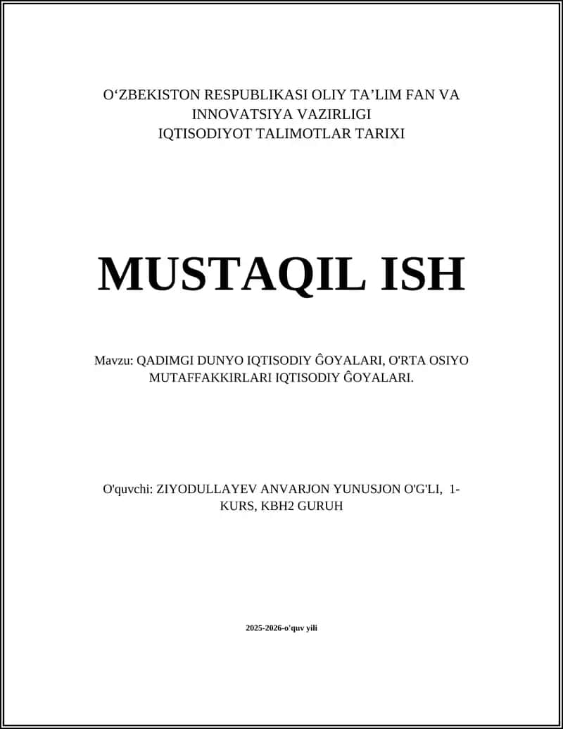Qadimgi Mesopotamiya va Misr iqtisodiy tizimlari