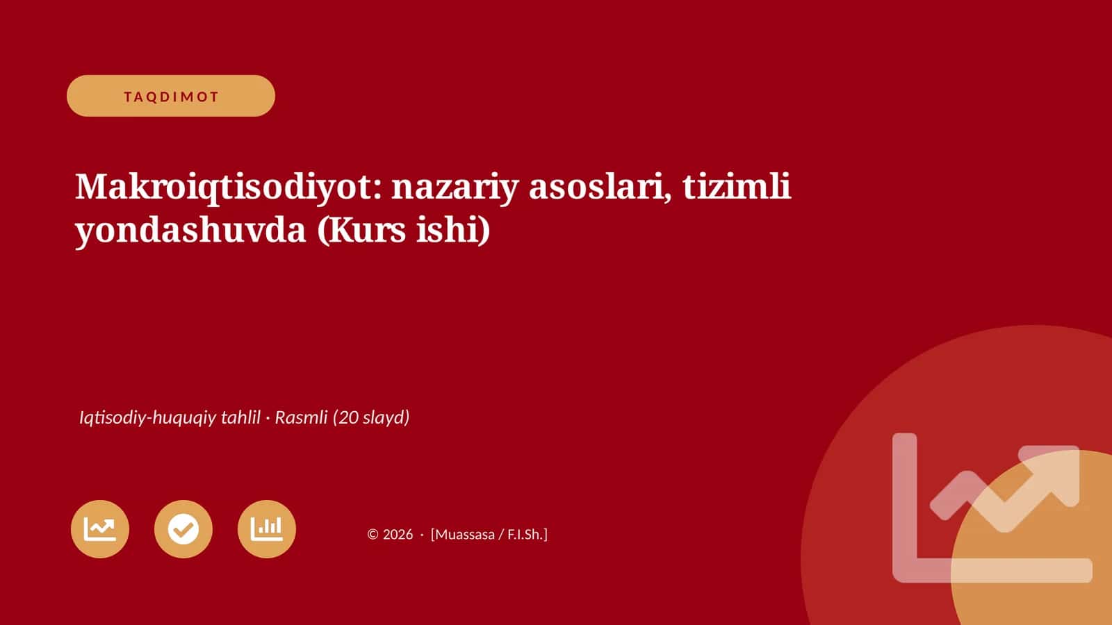 Makroiqtisodiyot: nazariy asoslari, tizimli yondashuvda (Kurs ishi)