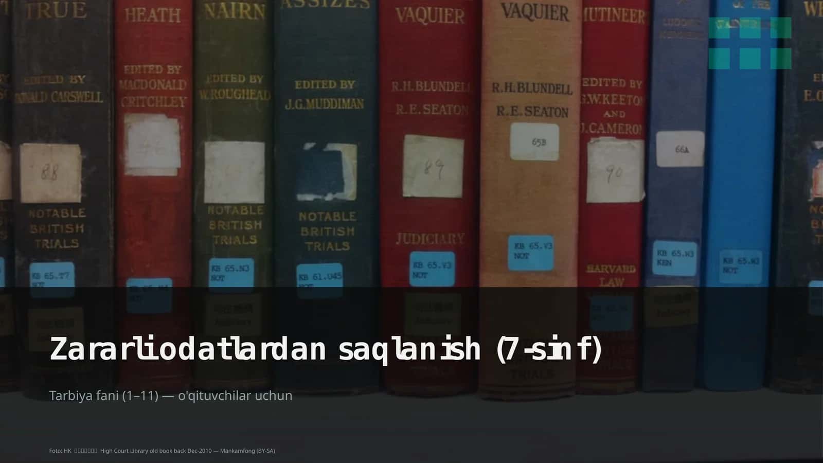 Zararli odatlardan saqlanish (7-sinf)