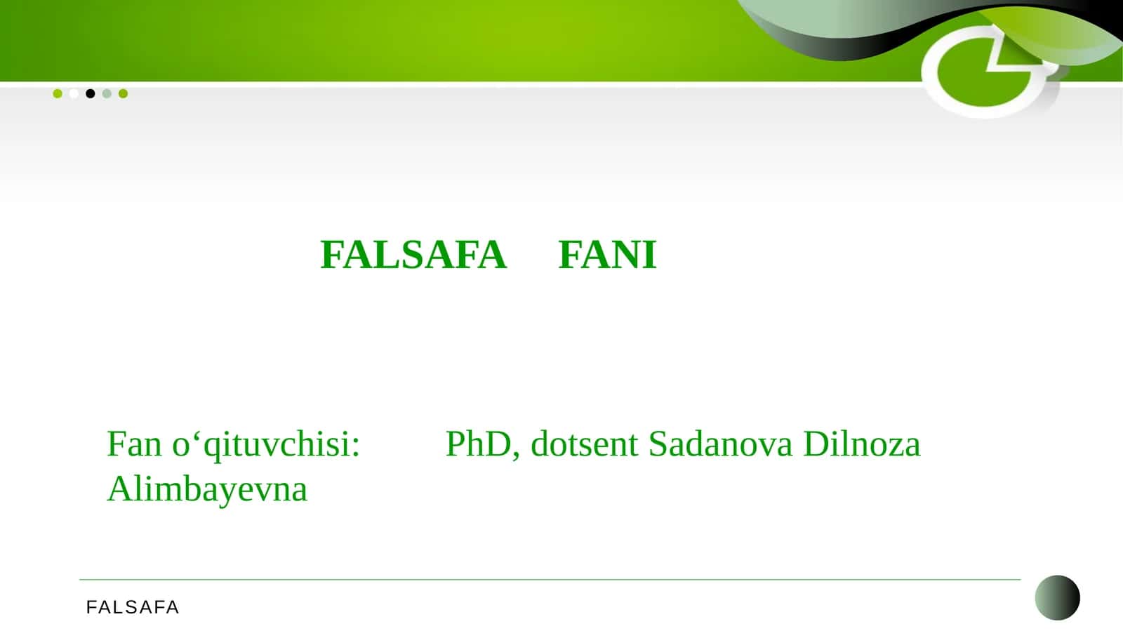 FALSAFA FANI