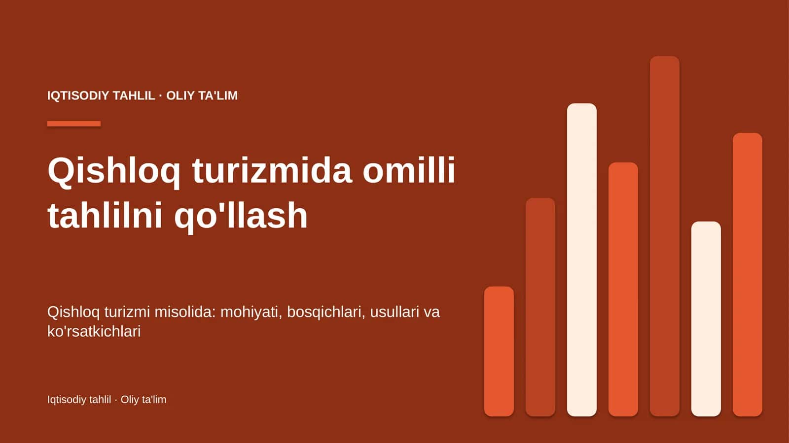qishloq turizmida omilli tahlilni qo'llash 9991