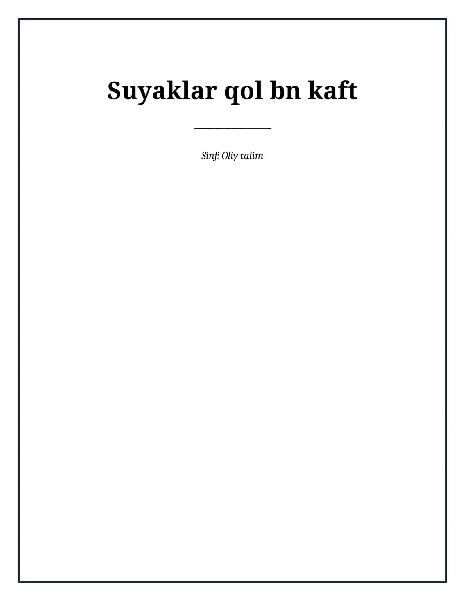 Lesson on Suyaklar qol bn kaft