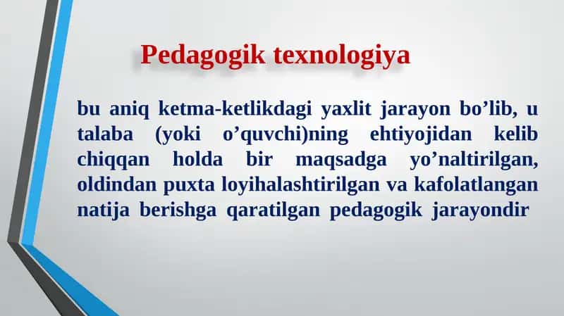 Pedagogik texnologiya