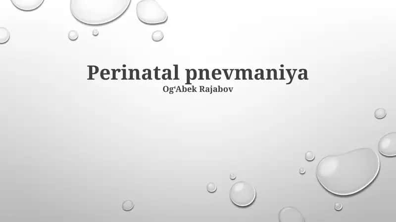 Perinatal pnevmaniya
