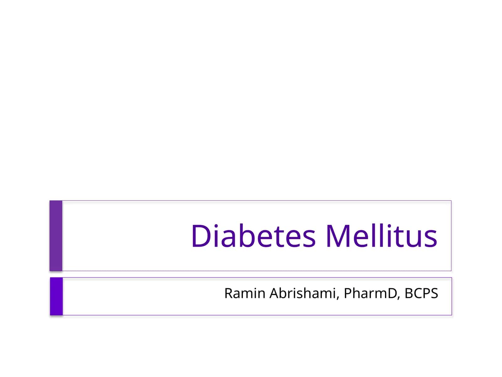 Diabetes Mellitus