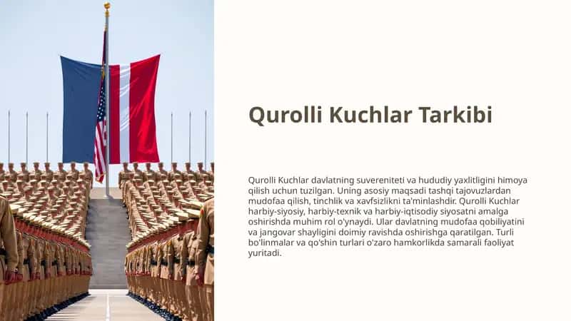Qurolli kuchlar tarkibi va vazifalari