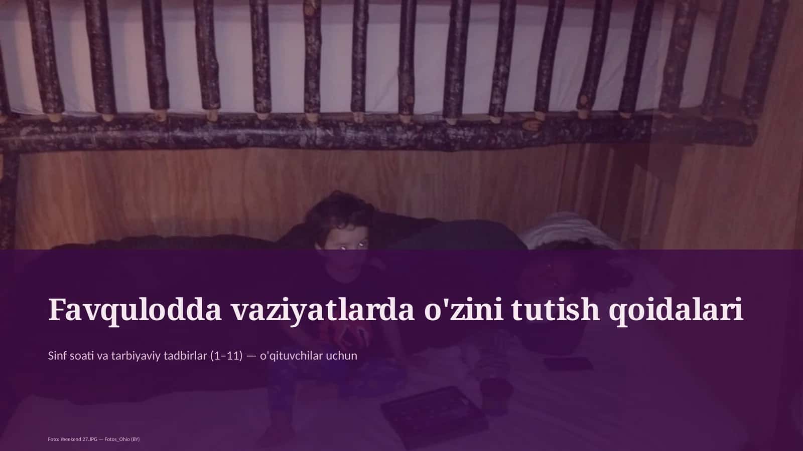 Favqulodda vaziyatlarda o'zini tutish qoidalari
