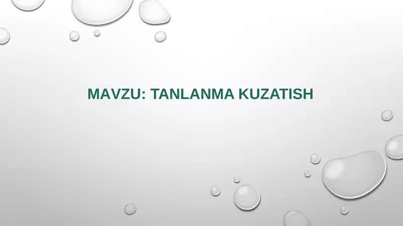 Tanlanma kuzatish
