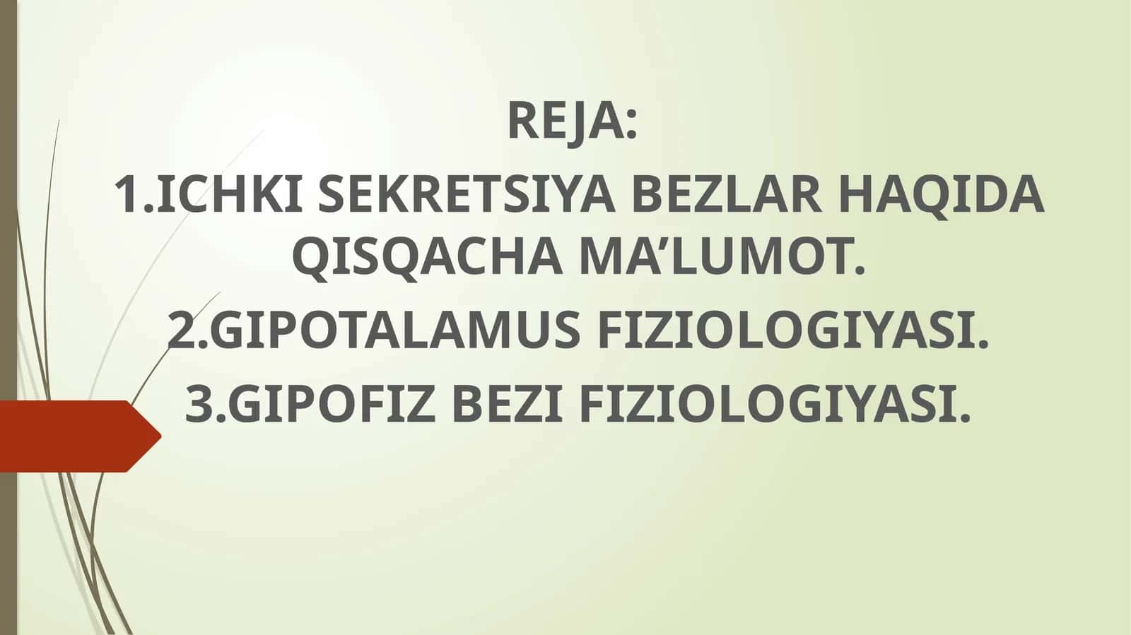 ICHKI SEKRETSIYA BEZLAR HAQIDA QISQACHA MA’LUMOT