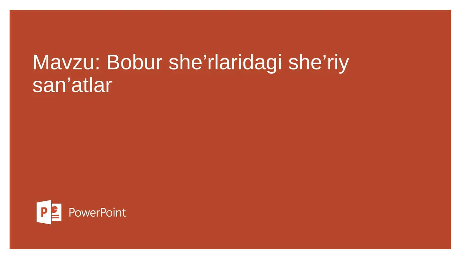 Bobur she’rlaridagishe’riysan’atlar