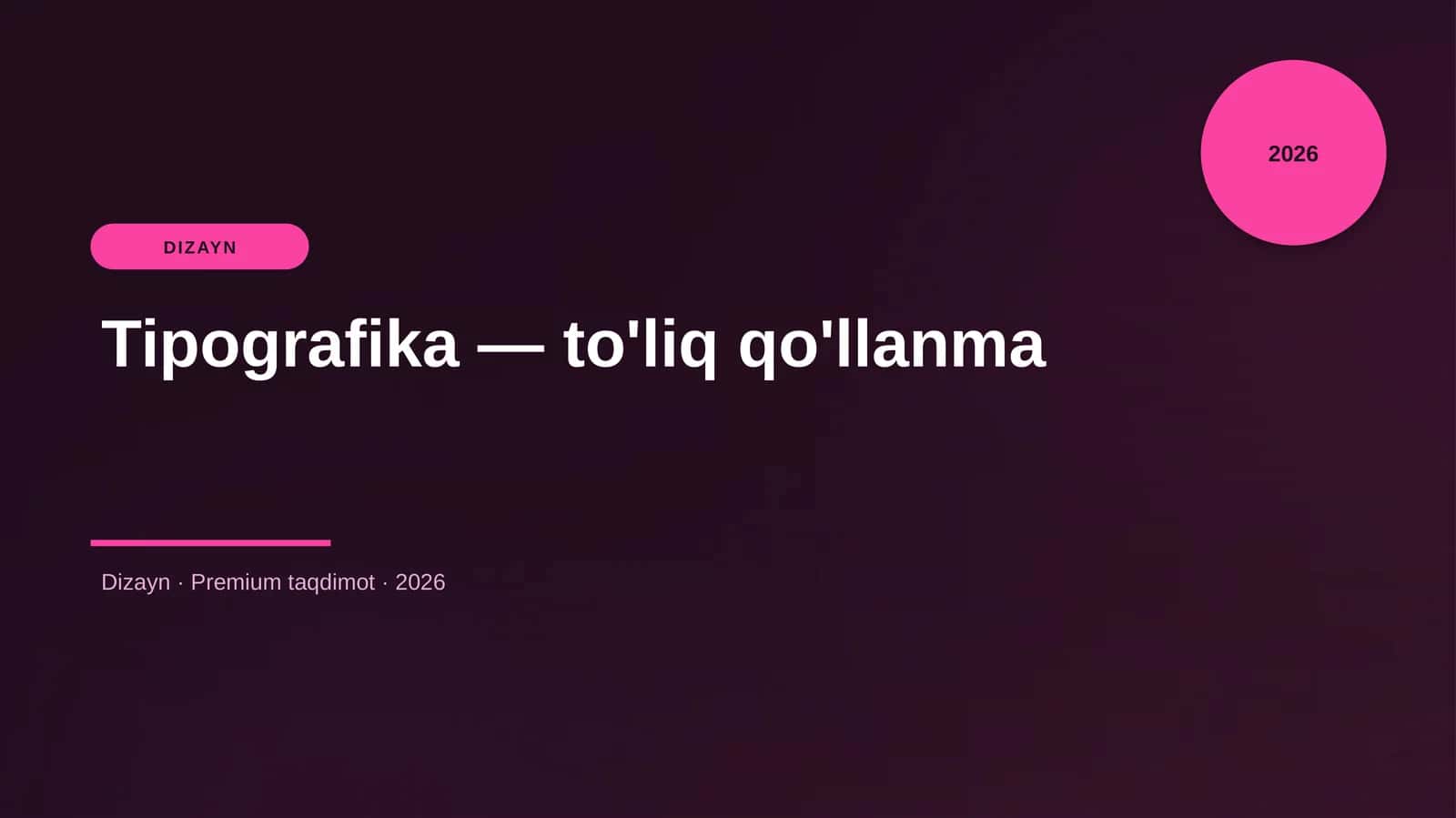Tipografika — to'liq qo'llanma