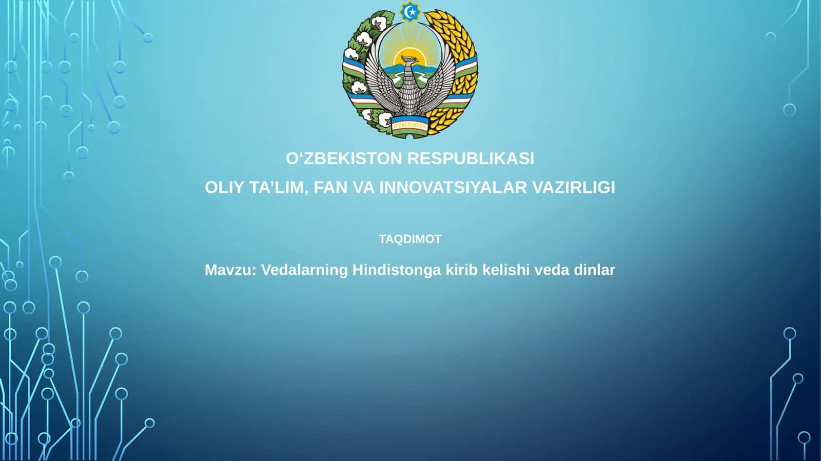 Vedalarning Hindistongakiribkelishivedadinlar