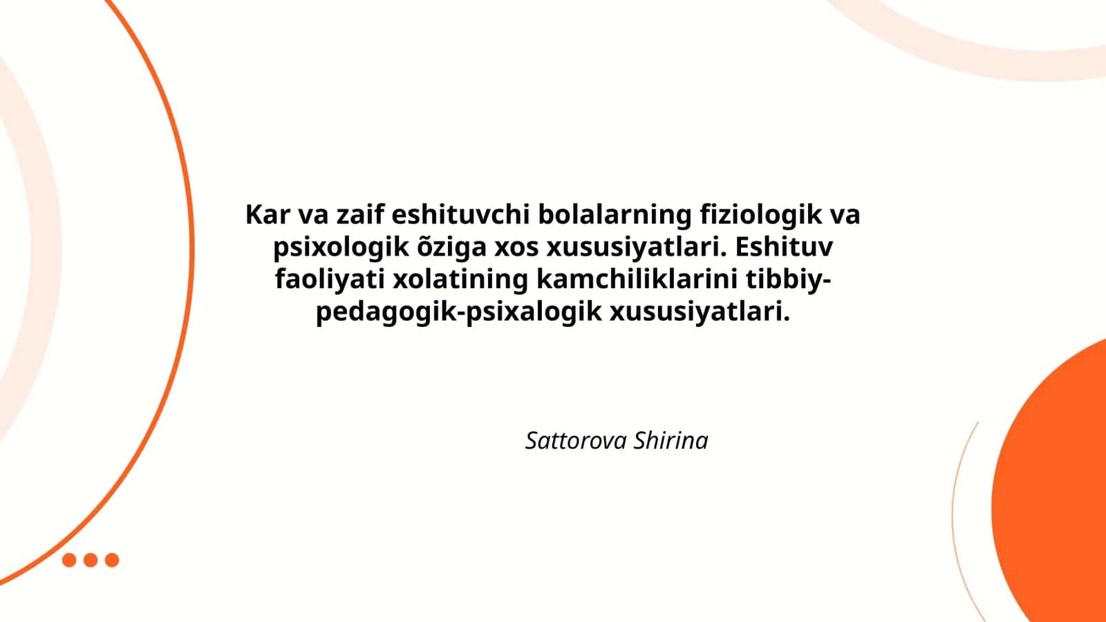 Sattorova Shirina