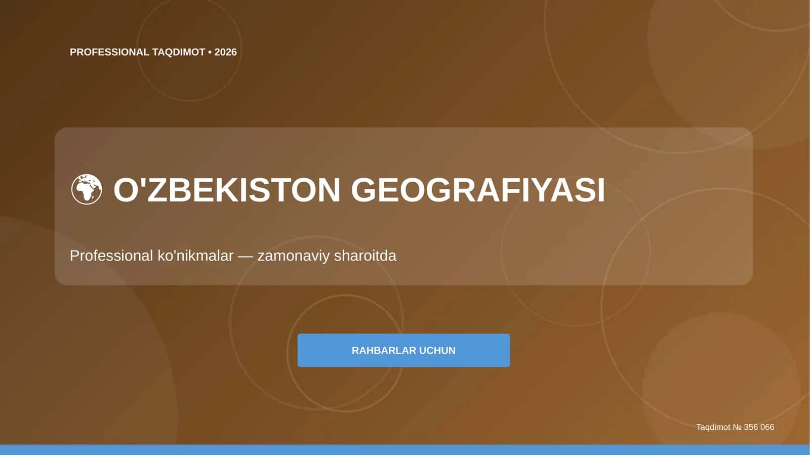 O'ZBEKISTON GEOGRAFIYASI