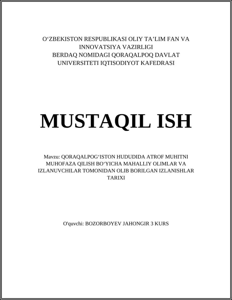 Tuproq eroziyasi oldini olish tadqiqotlari