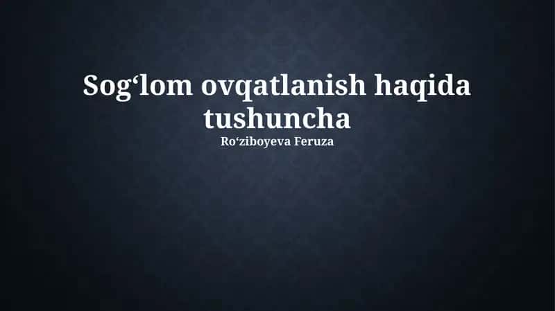 Zararli ovqat mahsulotlari