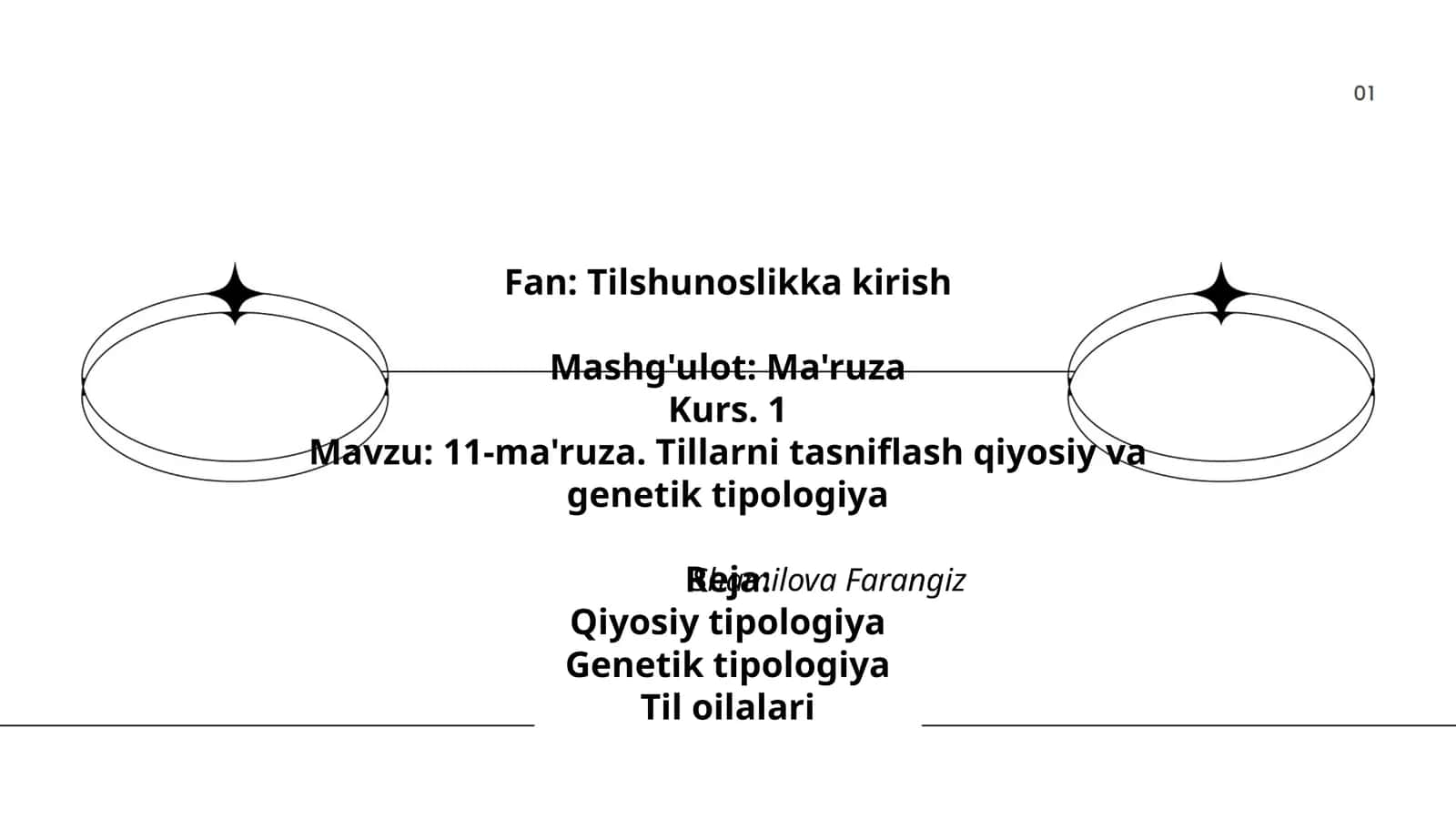 11-ma'ruza. Tillarni tasniflash qiyosiy va genetik tipologiya