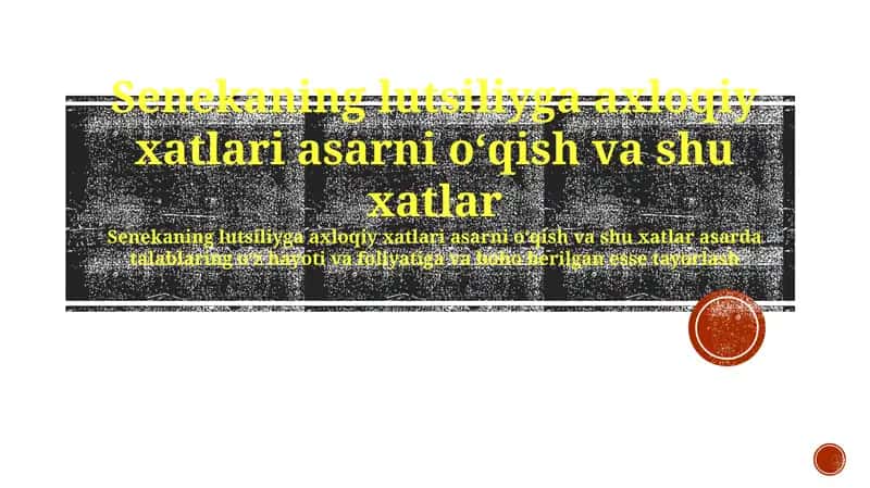 Senekaning lutsiliyga axloqiy xatlari
