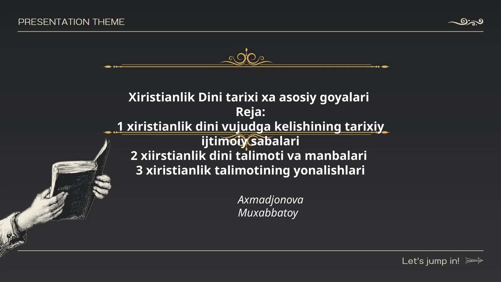Xiristianlik Dini tarixi xa asosiy goyalari