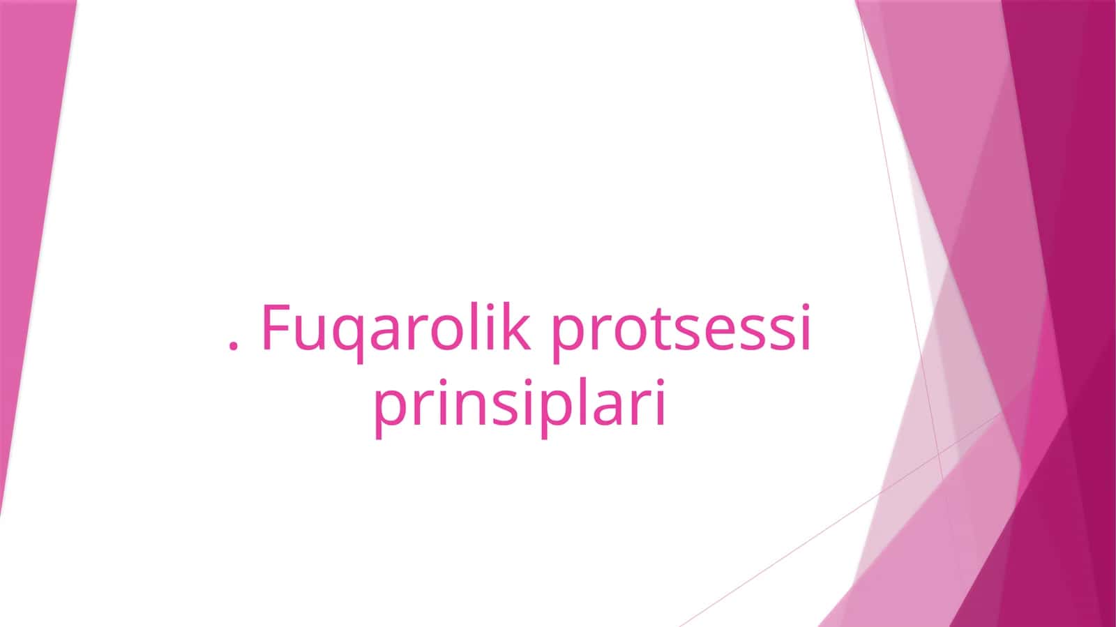 Fuqarolik protsessi prinsiplari