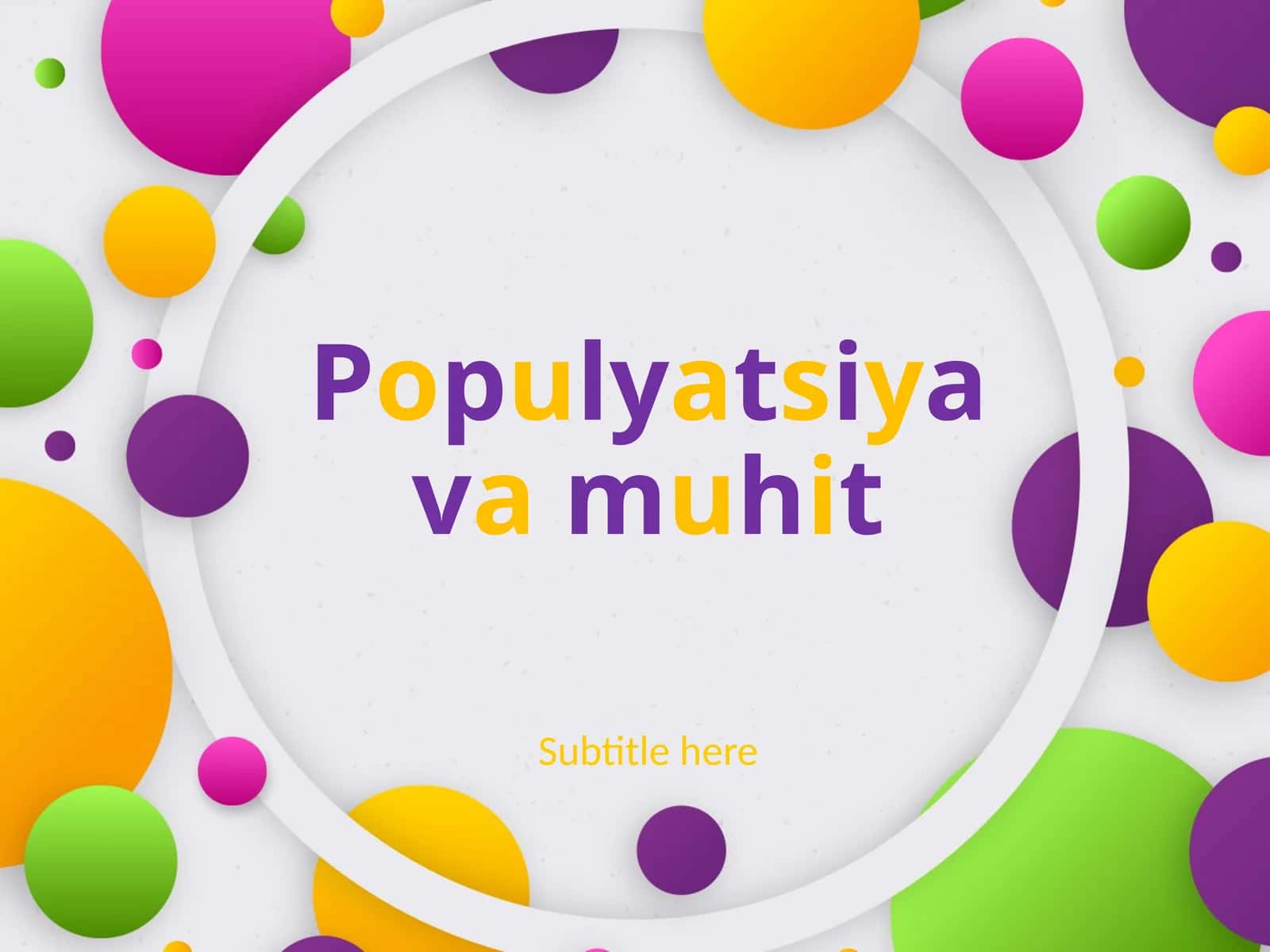 Populyatsiya va muhit