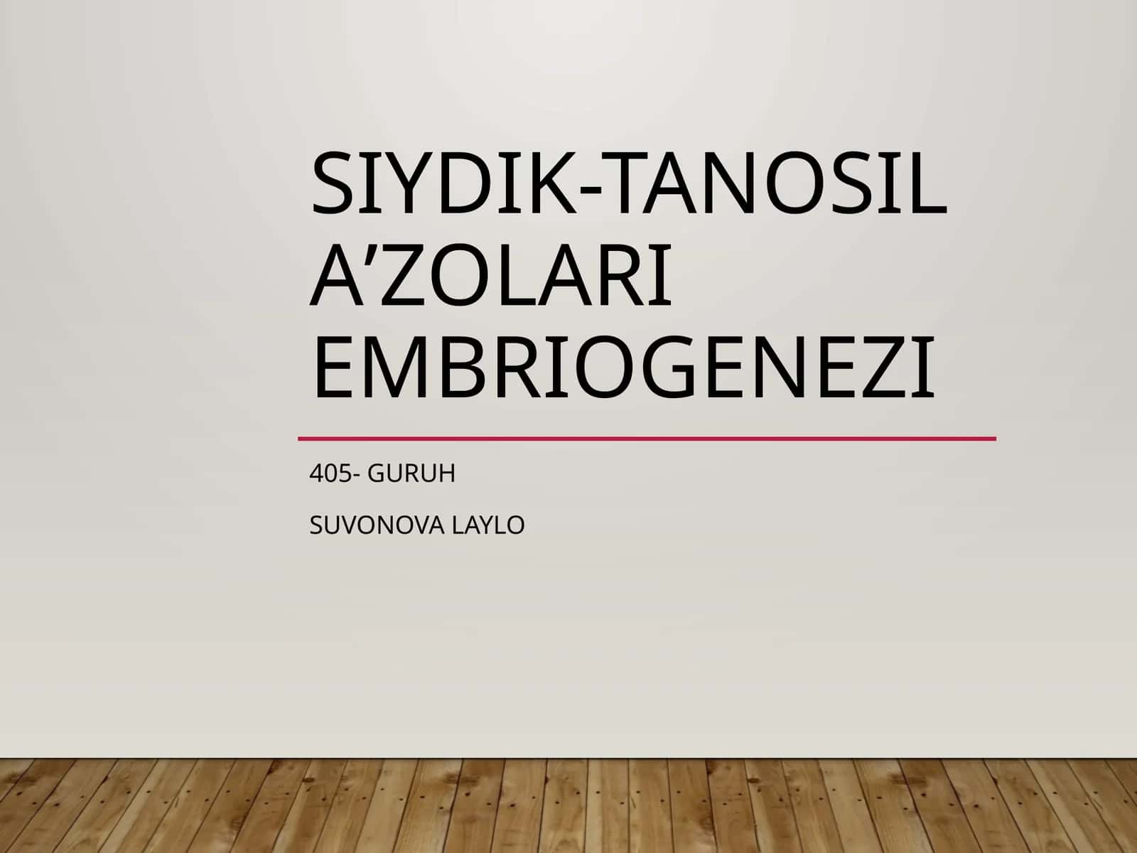 Siydik-Tanosil Aʼzolari Embriogenezi