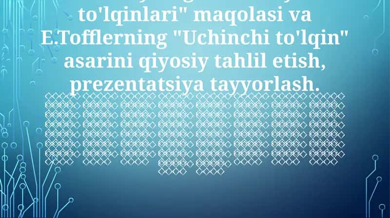 "Madaniyat to'lqinlari" va "Uchinchi to'lqin" qiyosiy tahlili
